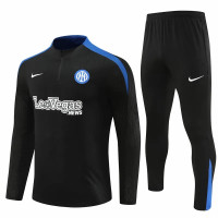 Inter Milan Black Training Technical Soccer Tracksuit 2024