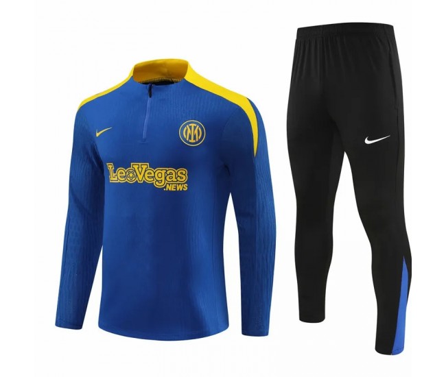Inter Milan Blue Training Technical Soccer Tracksuit 2024