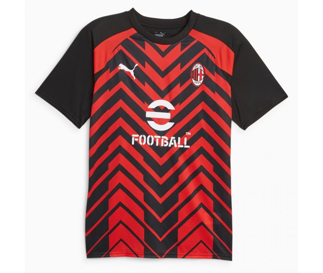 AC Milan Mens Pre Match Soccer Jersey 2023