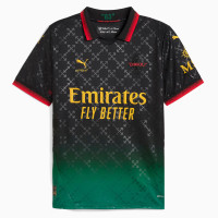 AC Milan x OFF-WHITE Adult Black-Power Green Soccer Jersey 2024
