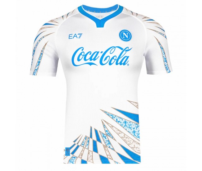 SSC Napoli Mens Pre Match Soccer Jersey 2025