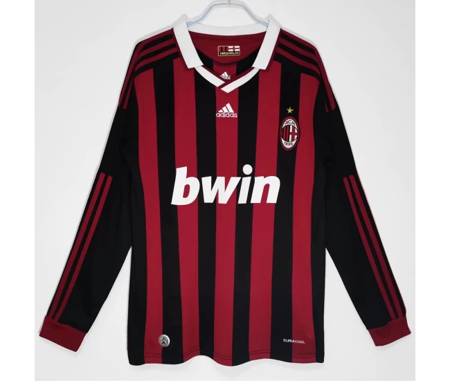 Maglia retrò a maniche lunghe AC Milan Home 2009-2010